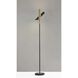 Vega 68 inch 24.00 watt Black with Antique Brass Accents LED Torchiere Portable Light 