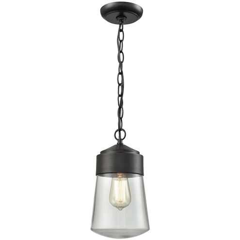Mullen Gate 1 Light 6 inch Oil Rubbed Bronze with Clear Outdoor Pendant