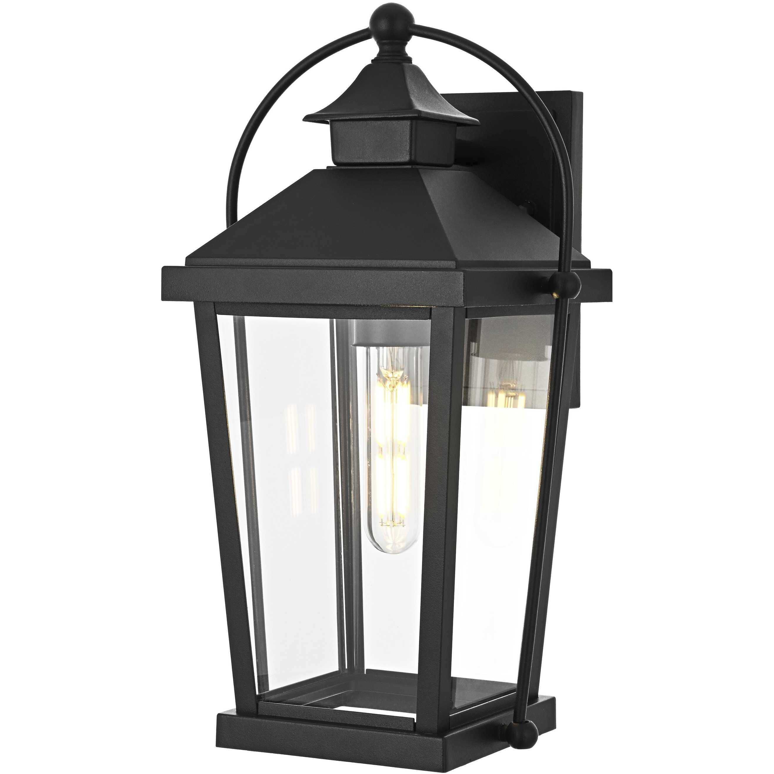 Luz 1 Light 14 inch Black Outdoor Wall Sconce