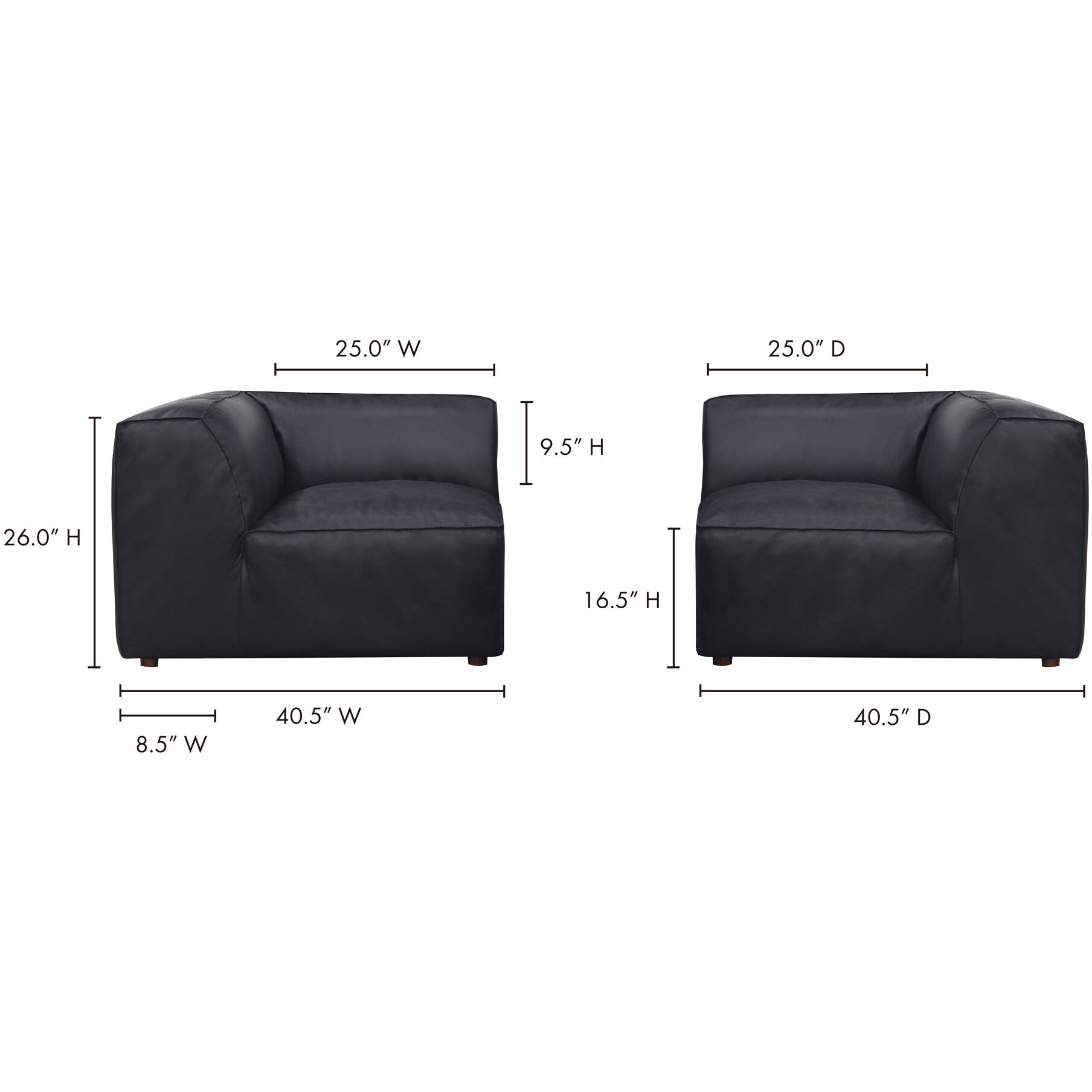Form Vantage Black Corner Chair