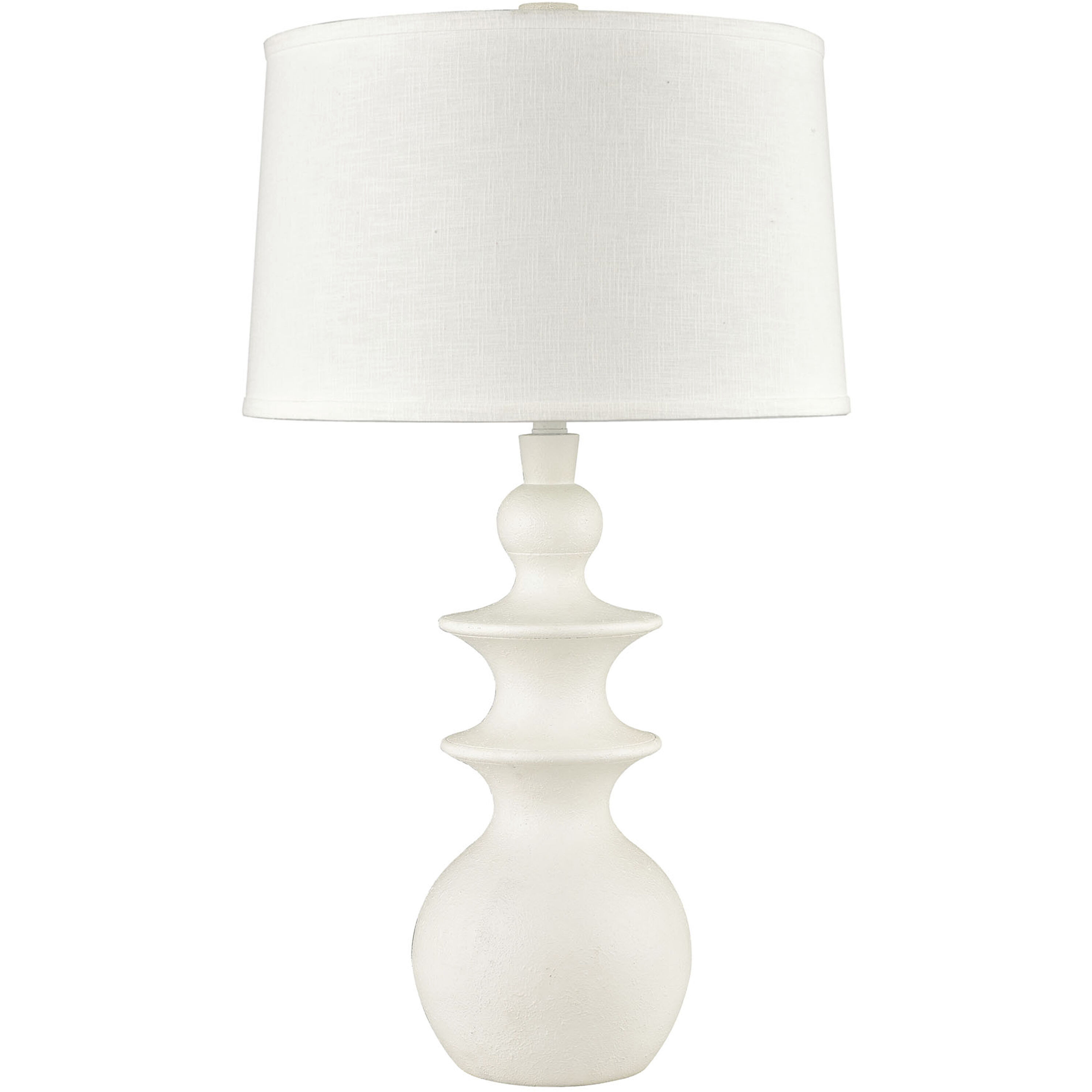 Depiction 32 inch 150 watt Matte White Table Lamp Portable Light