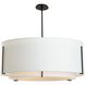 Exos Double Shade 3 Light 31.3 inch Oil Rubbed Bronze Large Scale Pendant Ceiling Light in Natural Anna