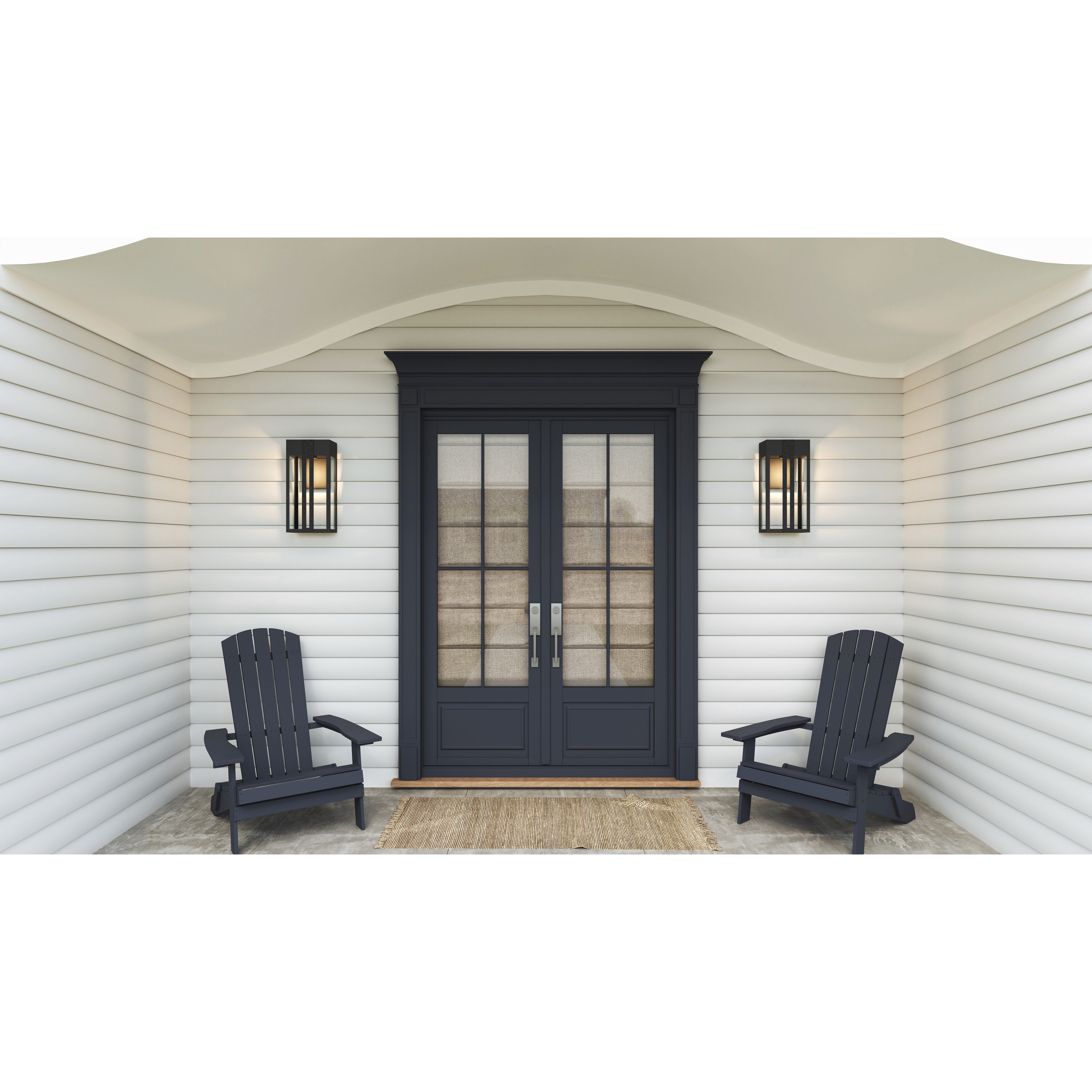 Boswell 1 Light 20 inch Matte Black Outdoor Wall Lantern, Large