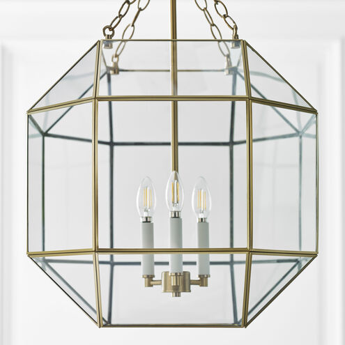Suzanne Kasler Morrison 3 Light 18.5 inch Satin Brass Pendant Ceiling Light