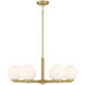 Ardeva 6 Light 28 inch Vintage Brass Chandelier Ceiling Light
