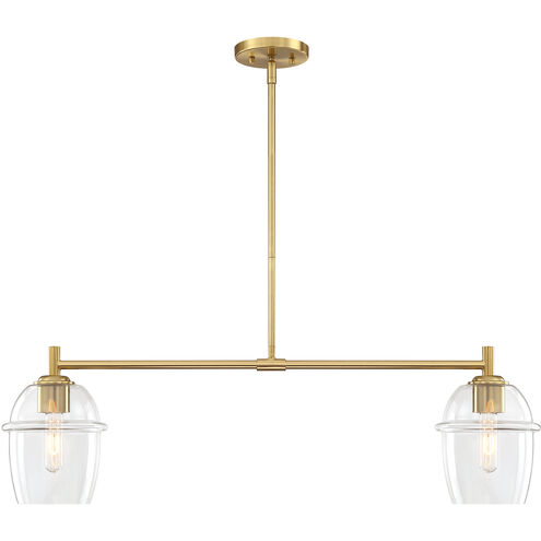Summer Jazz 2 Light 36 inch Brushed Gold Island Pendant Ceiling Light