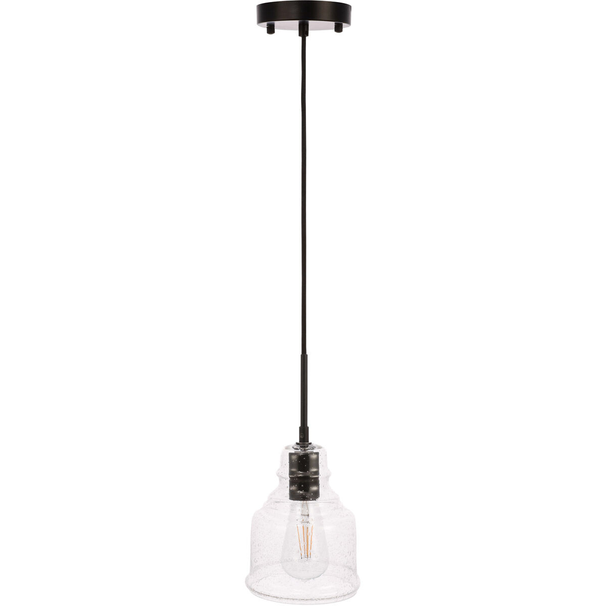 Pierce 1 Light 6 inch Black Pendant Ceiling Light