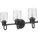 Kinsley 3 Light 22 inch Matte Black Bath Vanity Wall Light