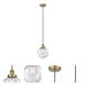 Edison Beacon LED 8 inch Antique Brass Mini Pendant Ceiling Light