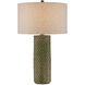 Polka Dot 28.25 inch 150 watt Reactive Green and Polished Brass Table Lamp Portable Light