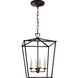 Chapman & Myers Darlana 4 Light 12.5 inch Aged Iron Lantern Pendant Ceiling Light, Small