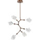 Blossom LED 31.8 inch Flat Bronze Chandelier Ceiling Light in 2700K LED, Modern Vine