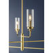Halifax 6 Light 48 inch Aged Brass Chandelier Ceiling Light