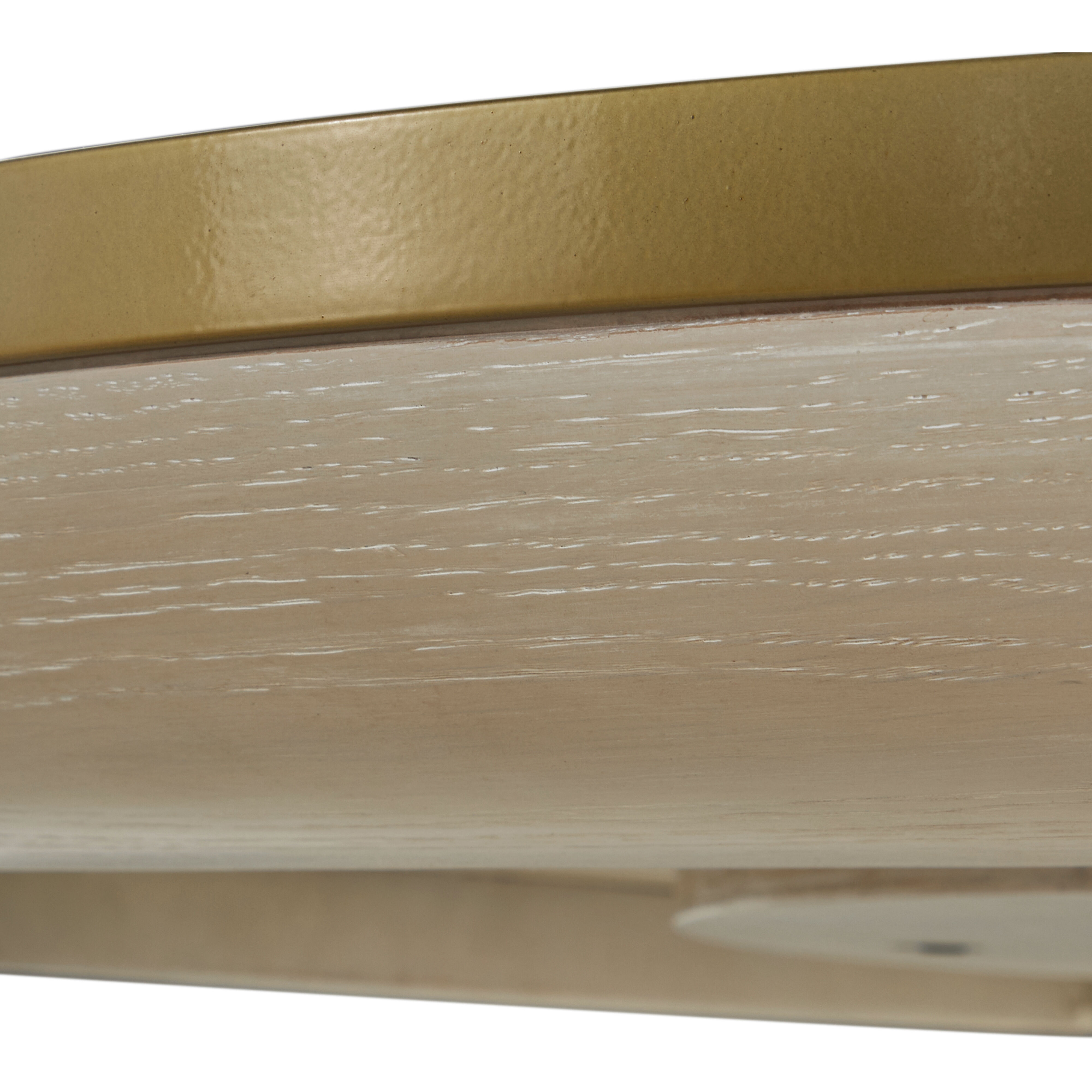 Cain 42 X 42 inch Cerused Light Natural and Antique Brass Coffee Table