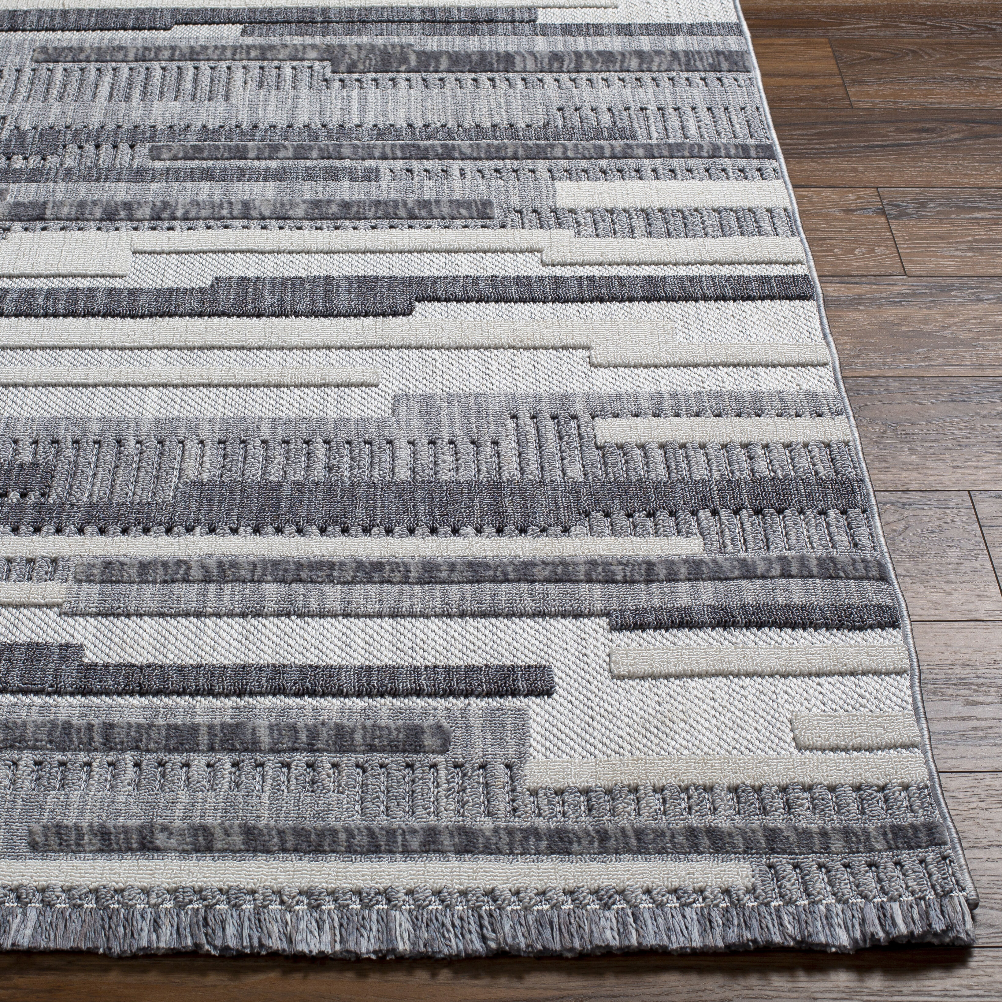 Broadway 120 X 94 inch Light Grey Rug, Rectangle