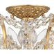 Filmore 5 Light 19 inch Antique Gold Semi Flush Ceiling Light in Clear Hand Cut