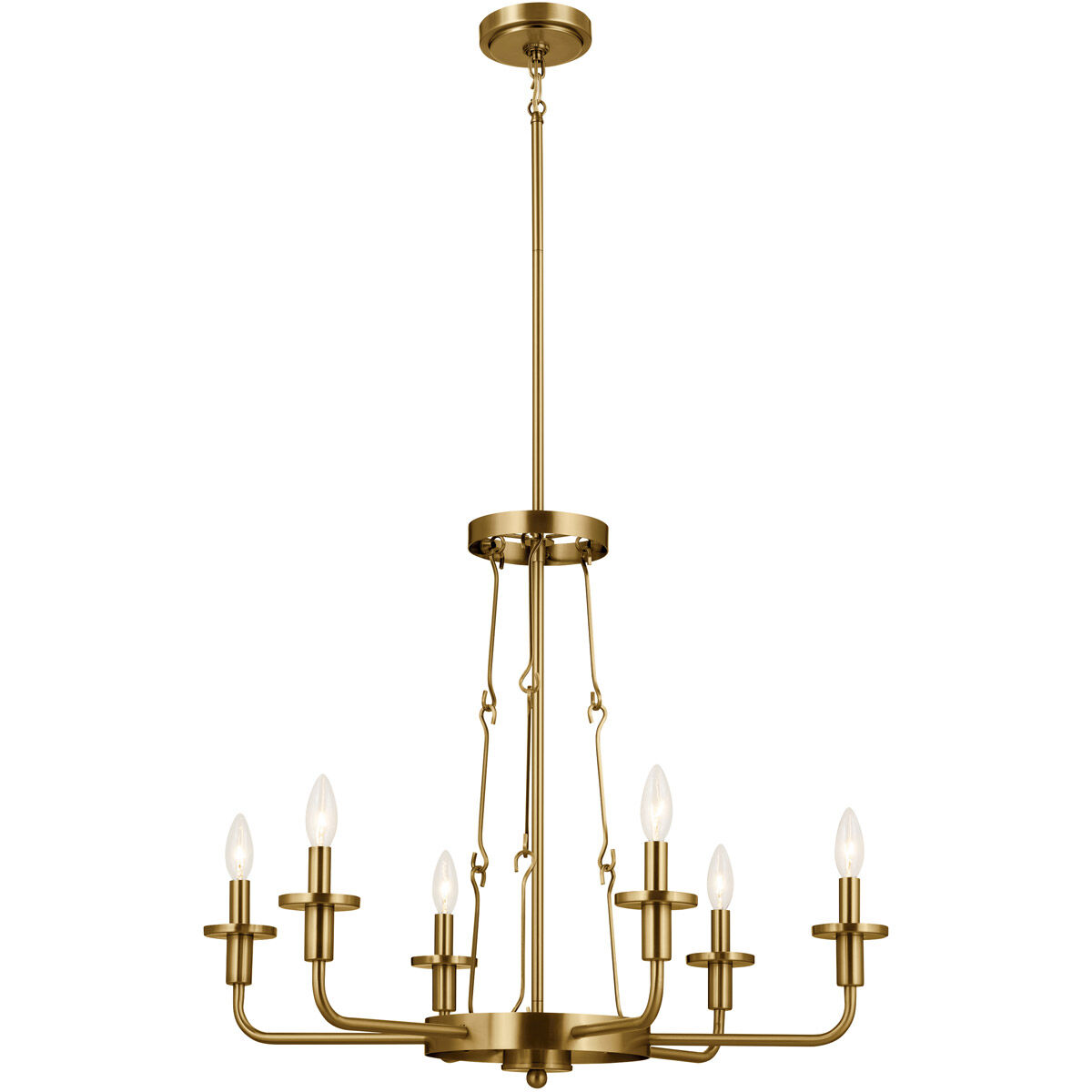 Homestead Vetivene 6 Light 29 inch Natural Brass Chandelier Ceiling Light, Vetivene