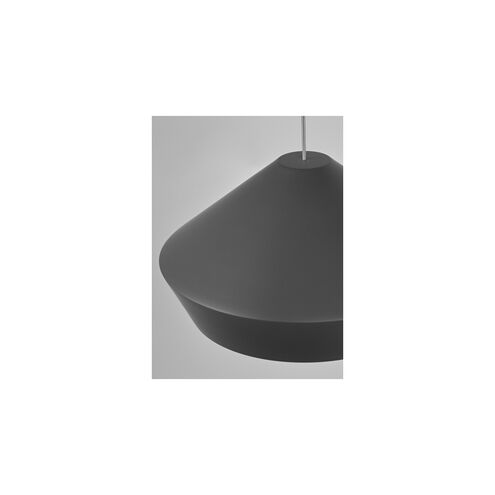 Sean Lavin Brummel 1 Light 120 Chrome Low-Voltage Pendant Ceiling Light in Monopoint, LED 90 CRI 3000K, Matte Charcoal Gray
