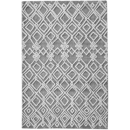 Sieano 96 X 60 inch Gray and Ivory Rug, 5ft x 8ft