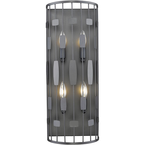 Almet 4 Light 9.25 inch Bronze Wall Sconce Wall Light