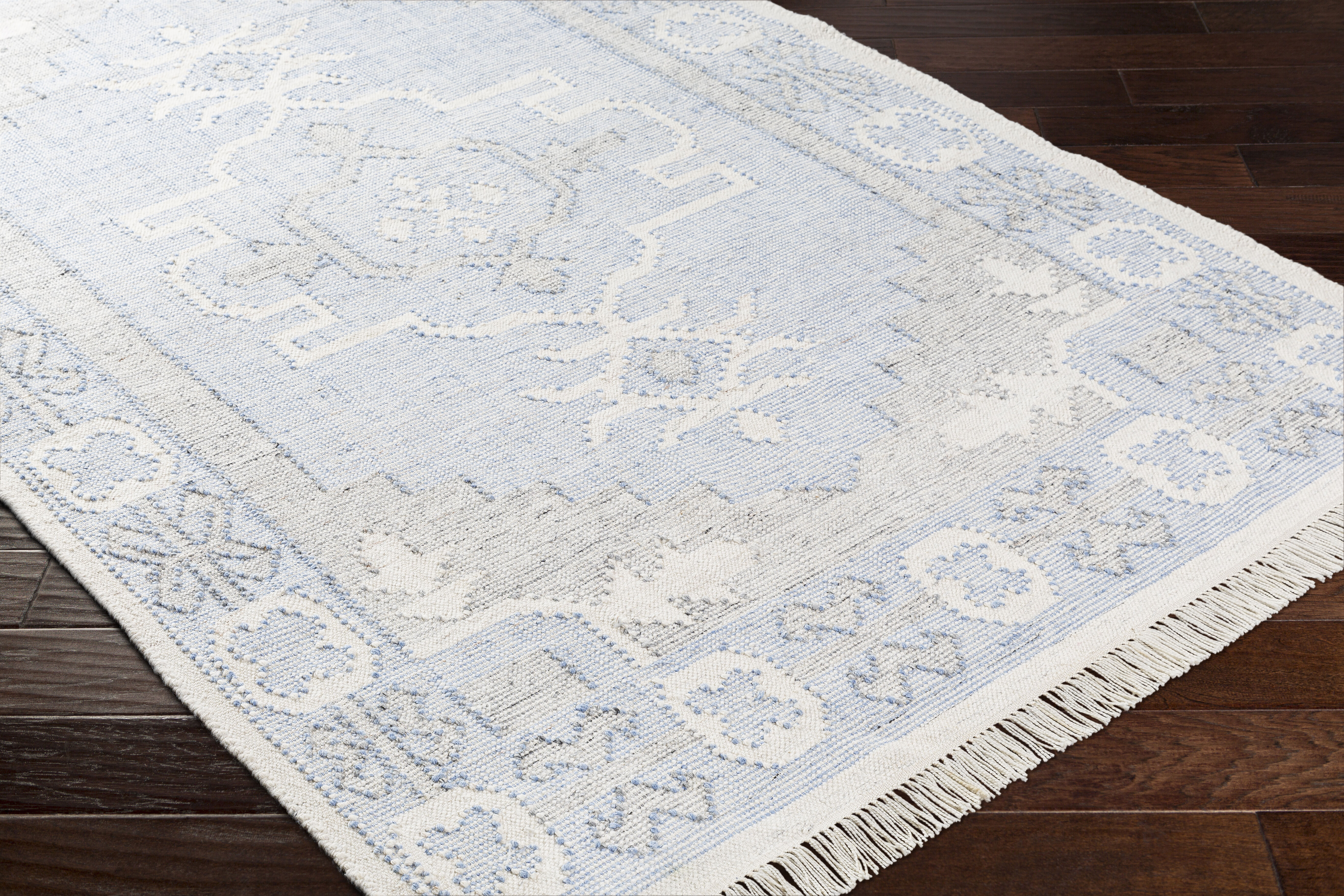 Bursa 96 X 30 inch Light Blue Rug, Runner