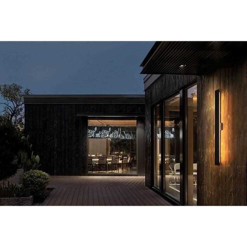 Waylen 2 Light 48 inch Black Outdoor Wall Sconce