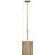 Jacob's Ladder 1 Light 8 inch French Gold Mini Pendant Ceiling Light, Smithsonian Collaboration