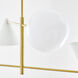AERIN Cosmo 4 Light 36 inch Midnight Black and Burnished Brass Chandelier Ceiling Light in Midnight Black / Burnished Brass