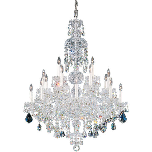 Olde World 25 Light 36 inch Silver Chandelier Ceiling Light in Polished Silver, Olde World Swarovski