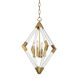 Lyons 4 Light 17.25 inch Aged Brass Pendant Ceiling Light