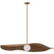 Windsor Smith Mahalo LED 40 inch Hand-Rubbed Antique Brass Pendant Ceiling Light in Natural Oak