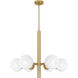 Solei 6 Light 28 inch Aged Brass Chandelier Ceiling Light