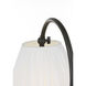 Amber Lewis Dume 23.5 inch 15 watt Aged Iron Arched Table Lamp Portable Light in Silk Pleated