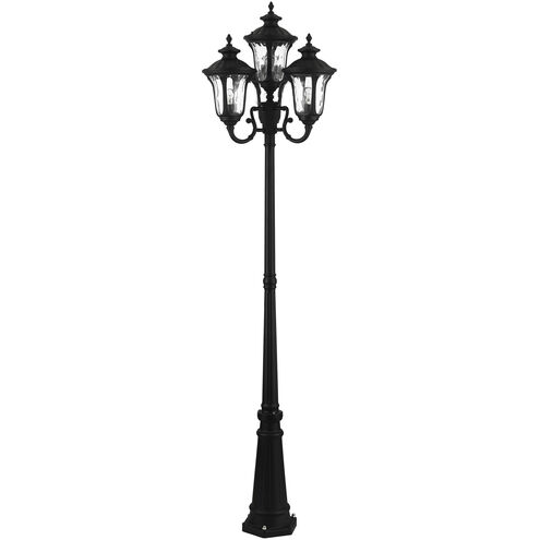 Oxford 4 Light 93 inch Textured Black Outdoor Post Light