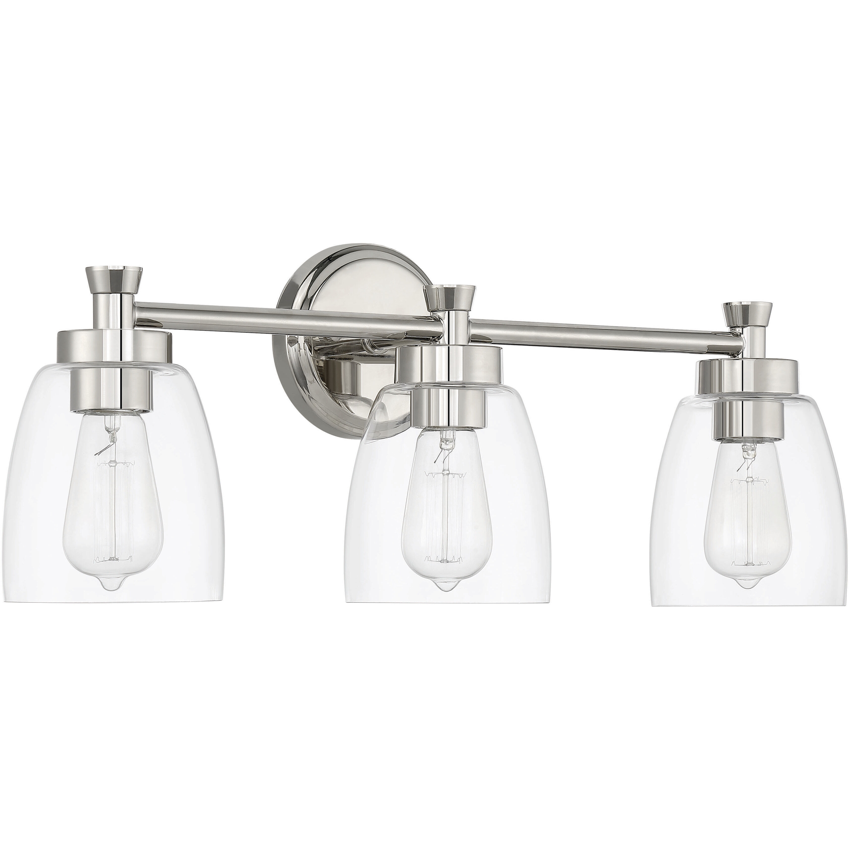 Henning 3 Light 24 inch Polished Nickel Vanity Light Wall Light
