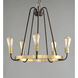 Haven 5 Light 23.75 inch Oil Rubbed Bronze/Antique Brass Single-Tier Chandelier Ceiling Light in Oil Rubbed Bronze and Antique Brass