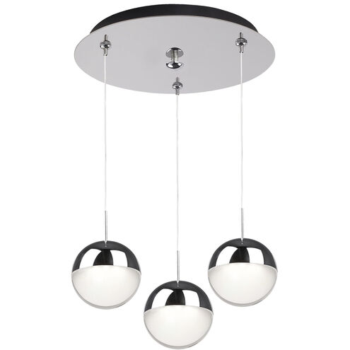 Pluto LED 11.5 inch Chrome Multi Pendant Ceiling Light