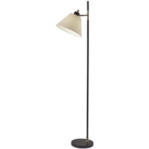 Matthew 64 inch 100.00 watt Black / Antique Brass Accent Floor Lamp Portable Light