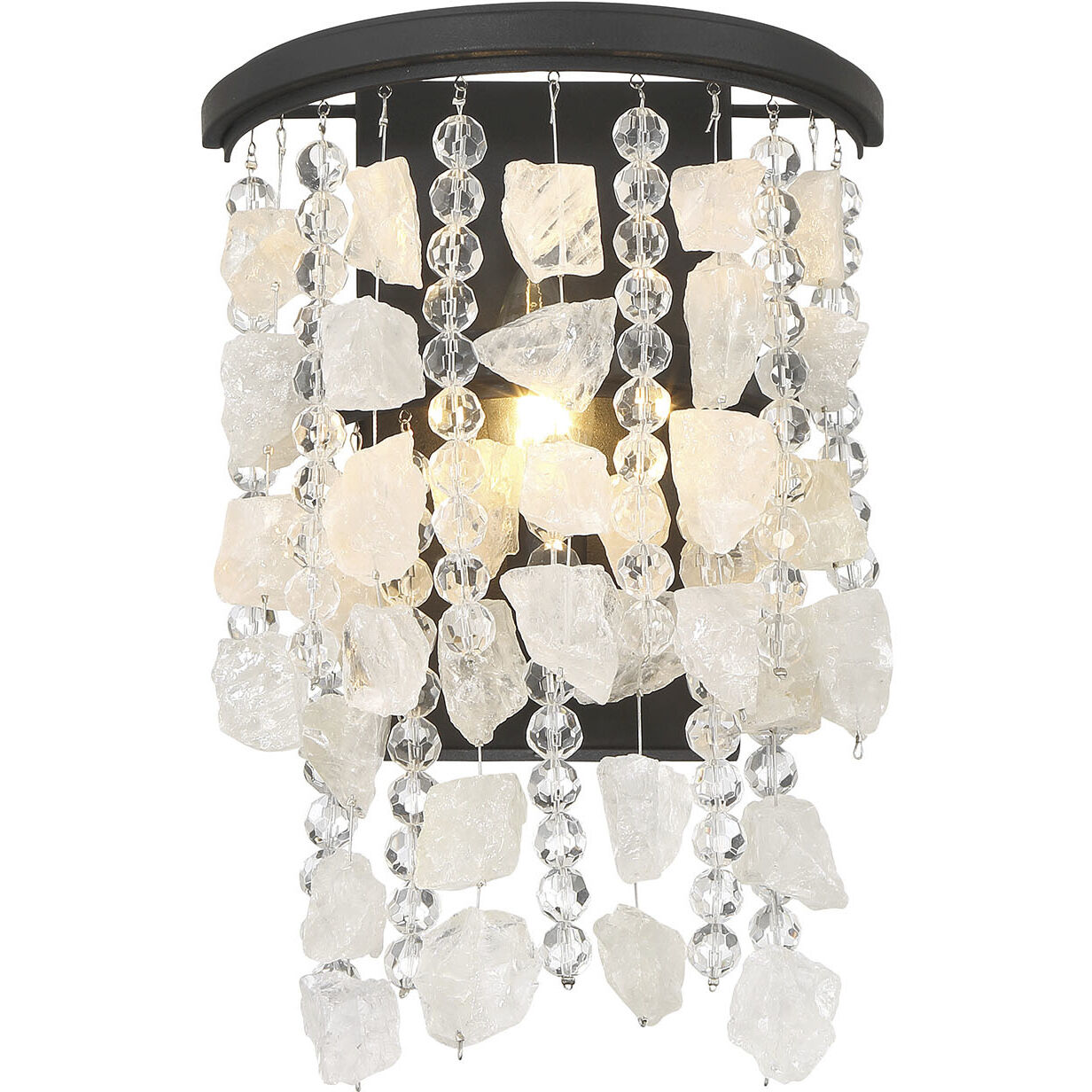 Shimmering Elegance 1 Light 4 inch Sand Coal Wall Sconce Wall Light