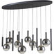 Modella LED 55 inch Black Linear Island Pendant Ceiling Light