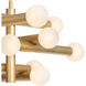 Dion LED 40.5 inch Natural Brass Chandelier Ceiling Light