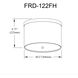 Frederica 2 Light 12 inch Aged Brass Flush Mount Ceiling Light in Black
