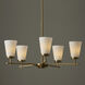 Drake 5 Light 28 inch Aged Brass Chandelier Ceiling Light