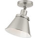 Hinton 1 Light 8 inch Brushed Nickel Flush Mount Ceiling Light