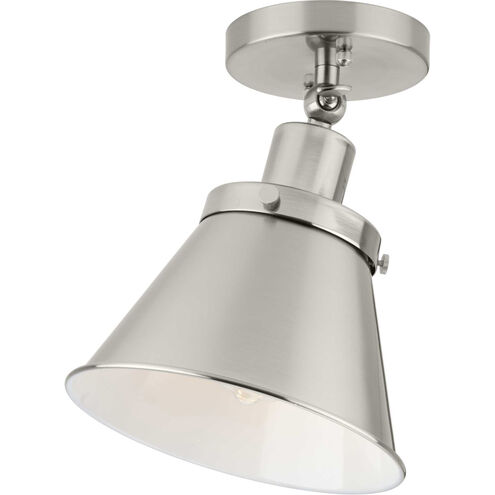 Hinton 1 Light 8 inch Brushed Nickel Flush Mount Ceiling Light