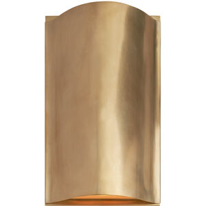Kelly Wearstler Avant LED 7 inch Antique-Burnished Brass Curve Sconce Wall Light, Small