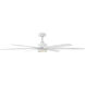 Coastal Elements Valor 66 inch Matte White Smart Fan