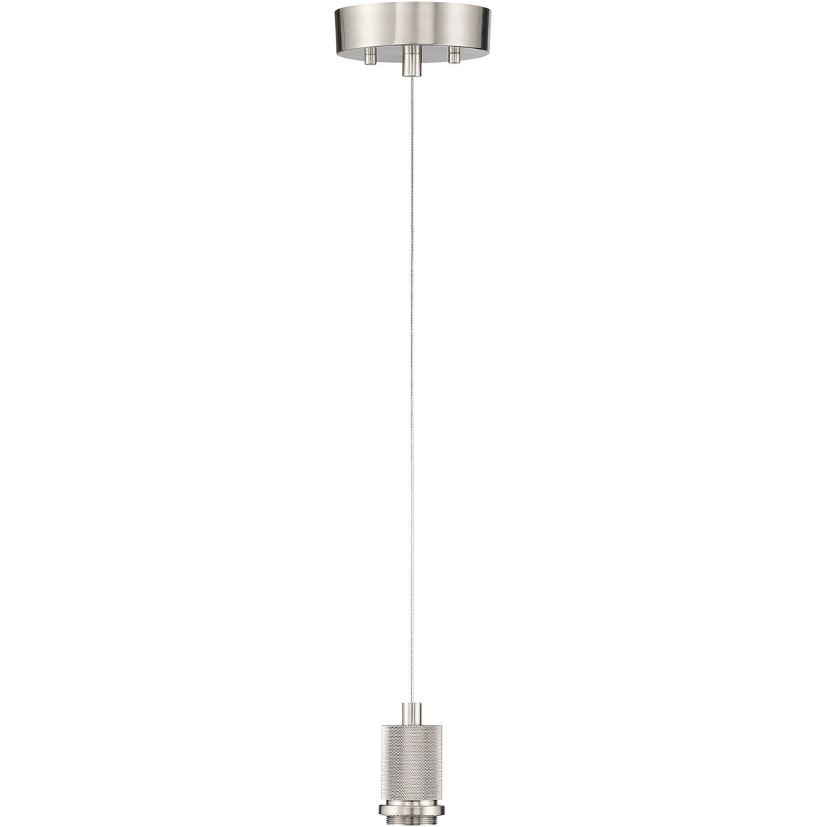 Port Nine LED 9 inch Brushed Steel Pendant Ceiling Light in Seeded