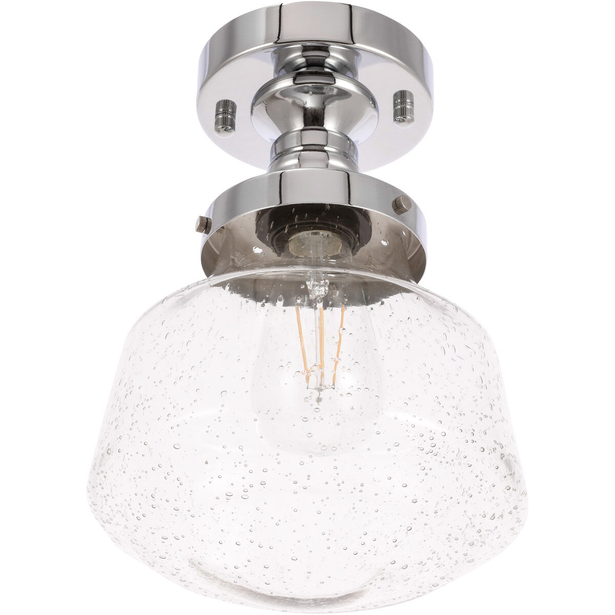 Lyle 1 Light 8 inch Chrome Flush Mount Ceiling Light
