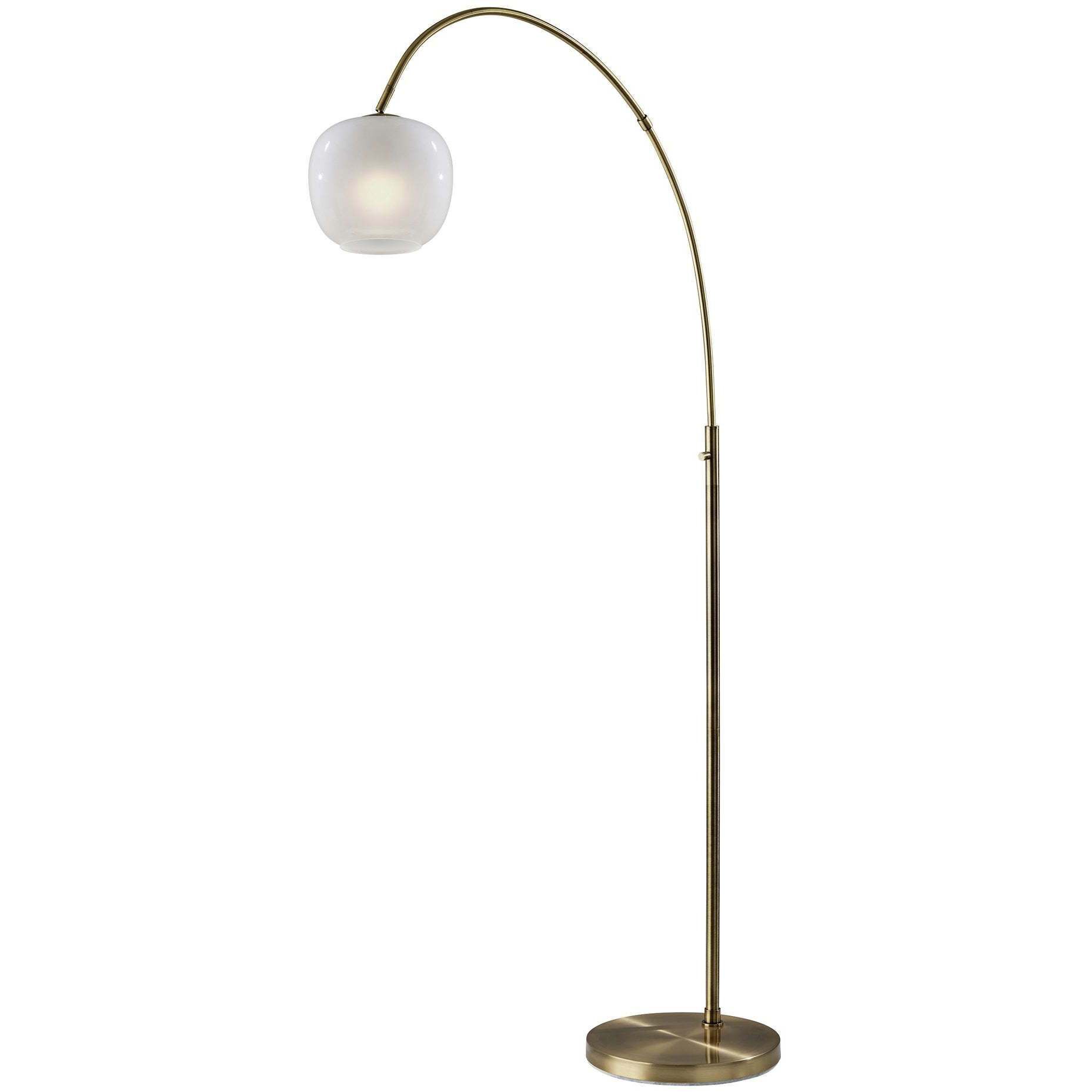 Magnolia 72 inch 100.00 watt Antique Brass Arc Floor Lamp Portable Light